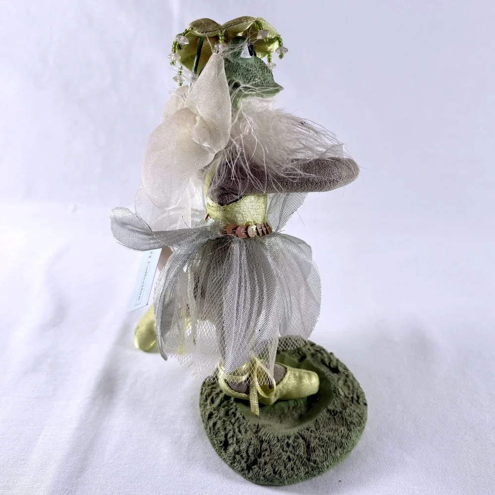 Vintage TJ Collection Whimsical Green Fairy Ballerina Frog Figurine 8